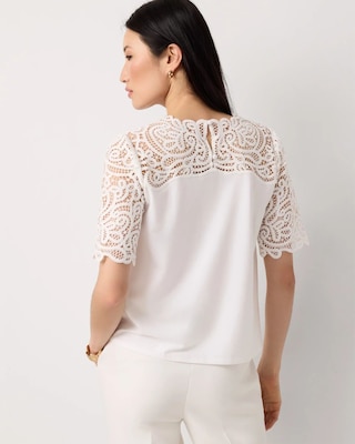 Lace Knit Top | White House Black Market